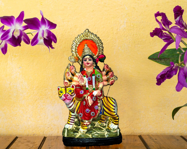 Hindu deity Parvati in the form of Mata Rani Durga on Tiger - Maa Vaishno Devi  or jagadambha or Jagadhatri Delivery within 4 weeks