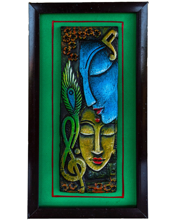 Unique valentine gift  A modern krishna art  - the supreme goddess of love- Spiritual Indian Art - vintage valentine figurine - mollisarts