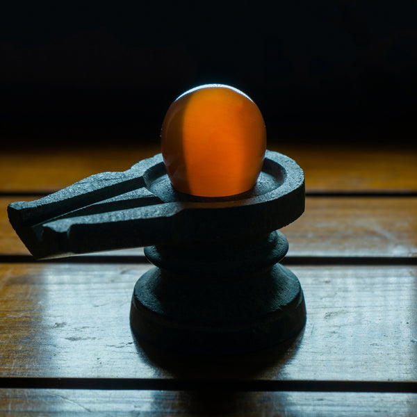 Ardhanarishvara Shivling - Banalingam - shiva lingam natural stone - Presented by Mollisarts