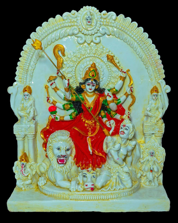 Dust Durga idol - Sabeki Ekchala Bengali Durga Protima  - India Hindu Goddess Statue -  Delivery within 4 weeks