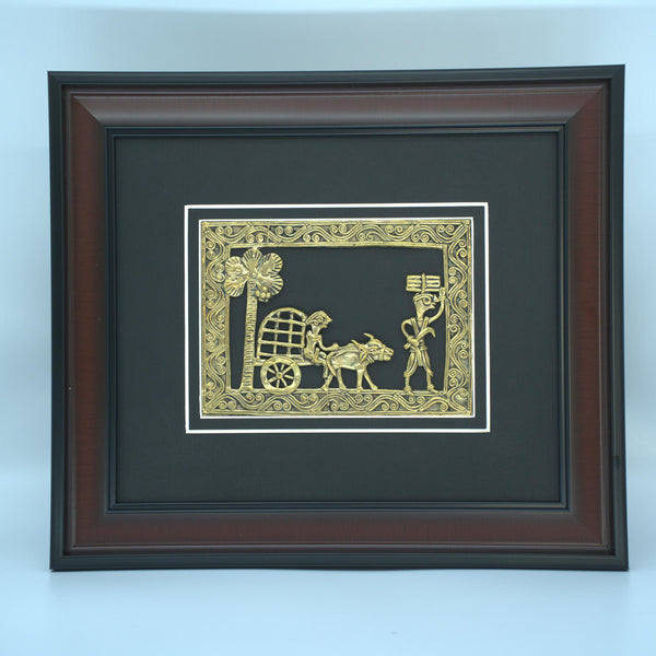 Indian Tribal Wall Art handmade in Dhokra or Dokra technique - A 4000 years old Tribal Art form of Mohenjo Daro - presented by mollisarts